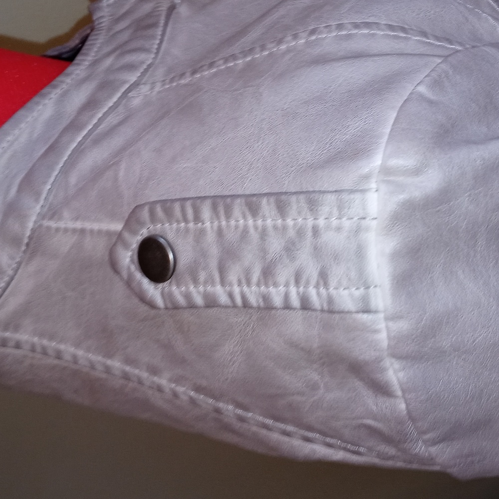 Maurices Mauve Pink Faux Leather Jacket Full Zippered… - Picture 4 of 10